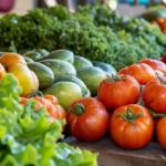 Fresh produce display stockcake